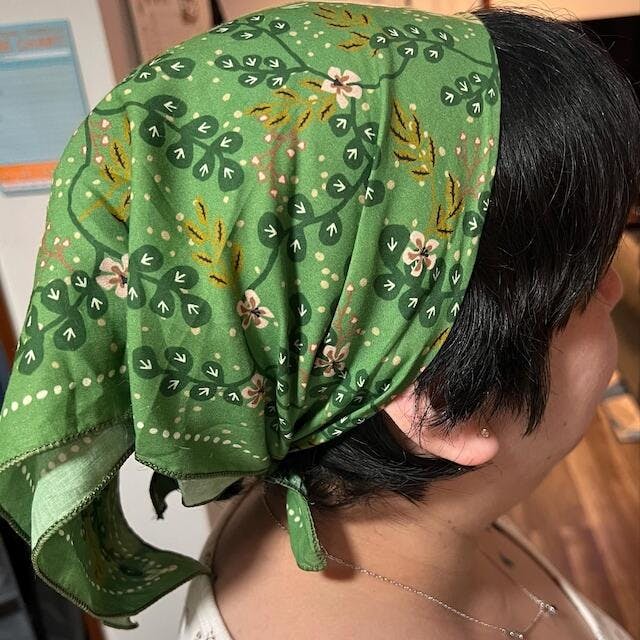 Green Bunny Bandana for Women | Boho Rabbit Hair Accessory – WHTE MOSS