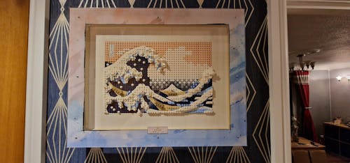 Wall Mounted Display Case for LEGO® Art: Hokusai - The Great Wave (31208)