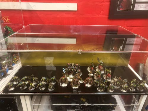 Display Case for Warhammer® Army with Irradiated Wasteland Background