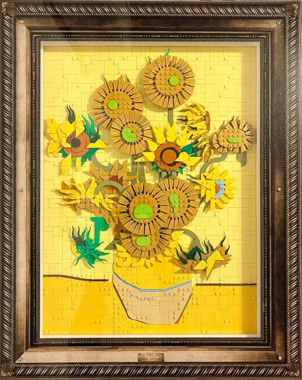 Wall Mounted Display Case for LEGO® Art: Vincent van Gogh - Sunflowers (31215)