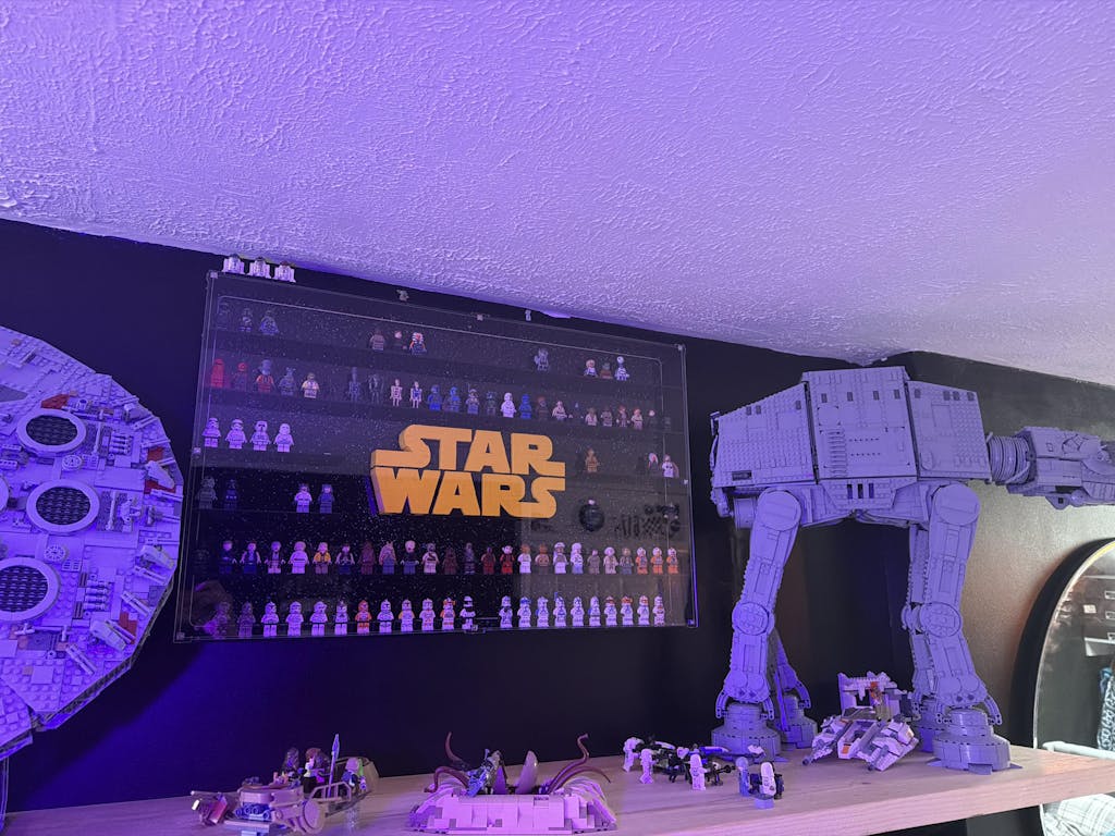 Wall Mounted Display Case for LEGO® Star Wars: Brick-Built Star Wars Logo & 124 Minifigures (75407)