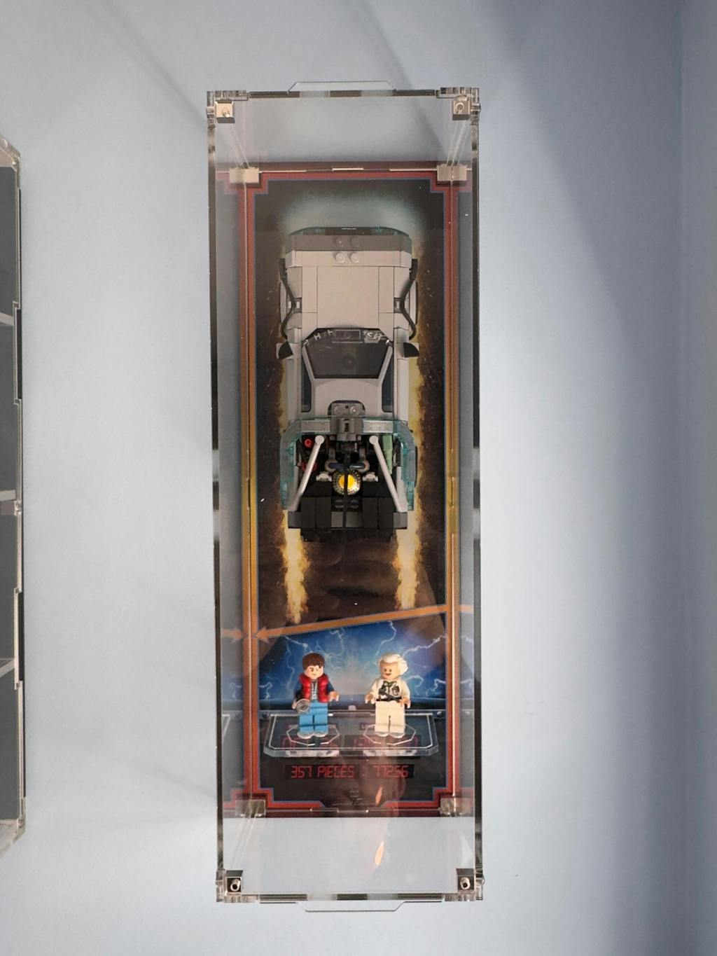 Limited Edition Wall Mounted Display Case for LEGO® Speed Champions: Time Machine from Back to the Future (77256)