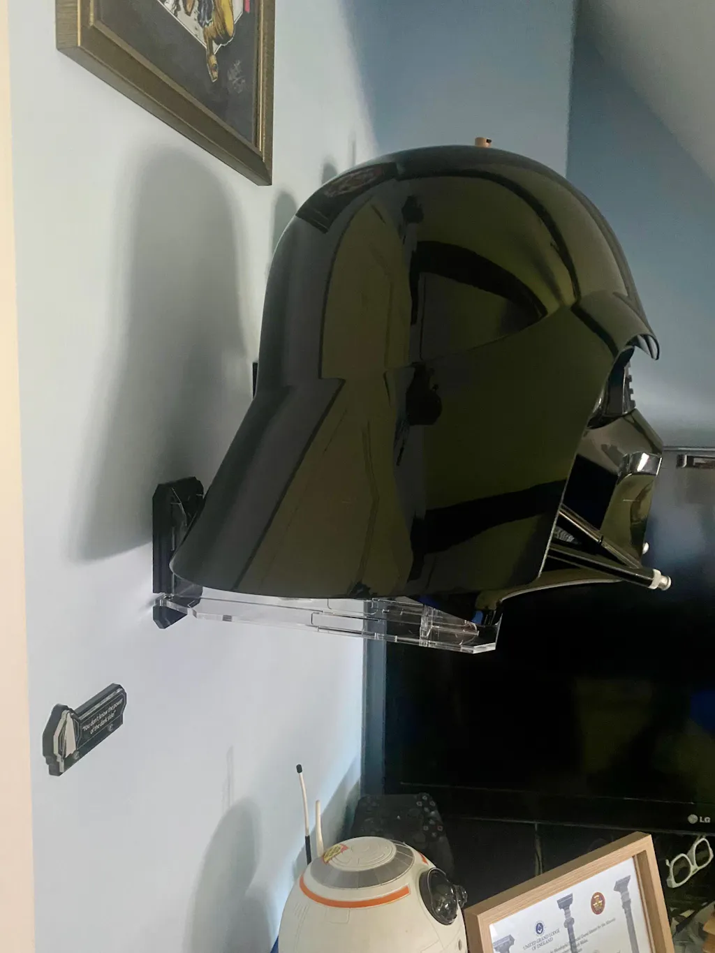 Wall Mounted Display Stand for Star Wars™ Black Series Darth Vader Helmet