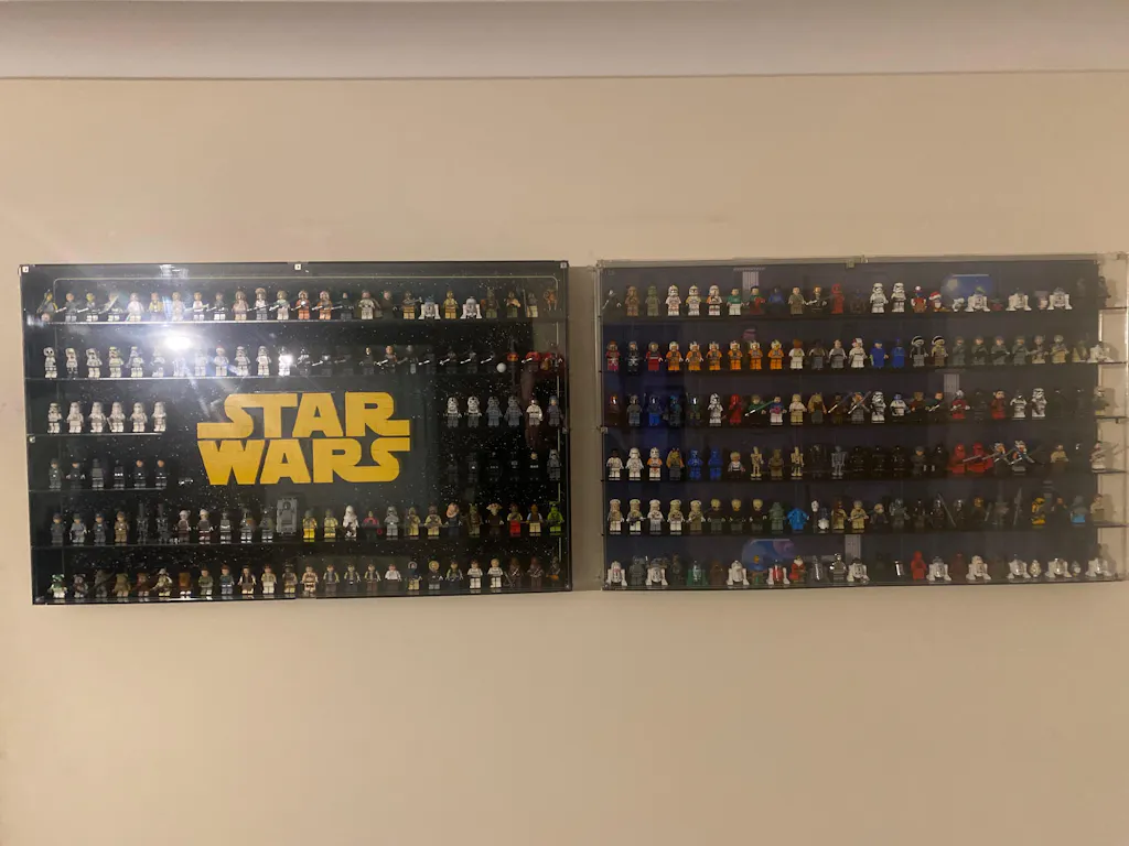 Star Wars Themed Wall Mounted Tiered Display Cases for LEGO® Minifigures