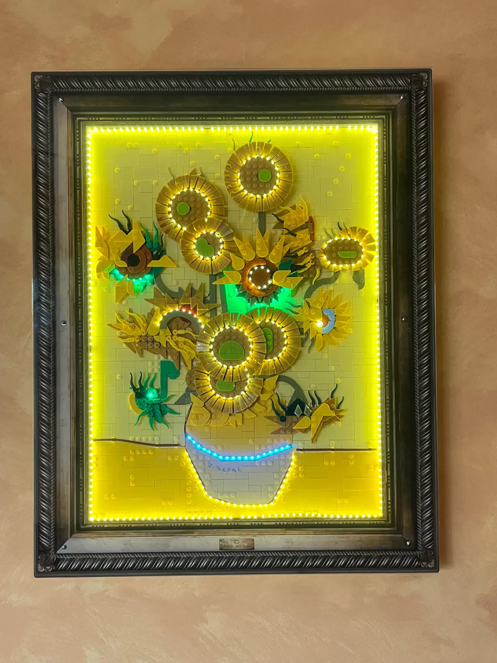 Wall Mounted Display Case for LEGO® Art: Vincent van Gogh - Sunflowers (31215)