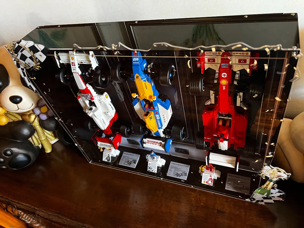 Limited Edition Wall Mountable Display Case for LEGO® Icons: F1 Legends (10330, 10353, 11375)