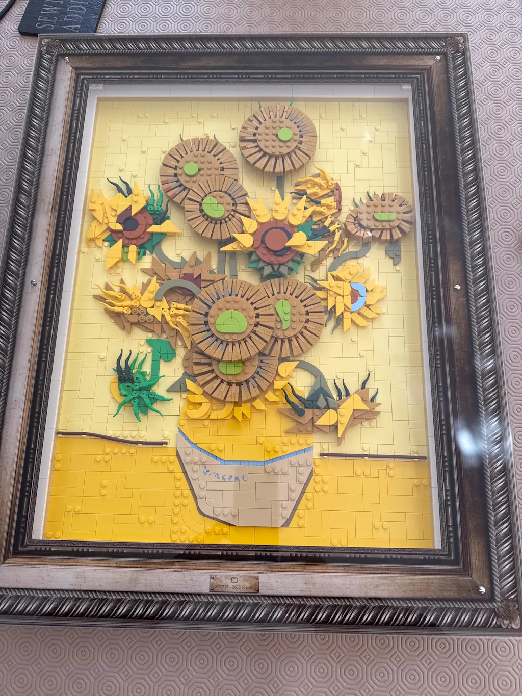 Wall Mounted Display Case for LEGO® Art: Vincent van Gogh - Sunflowers (31215)