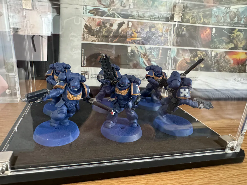 Display Case for Warhammer® Squad with Clear Background