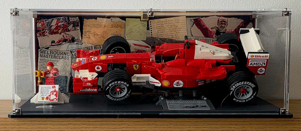 Limited Edition Display Case for LEGO® Icons: Ferrari F2004 & Michael Schumacher (11375)