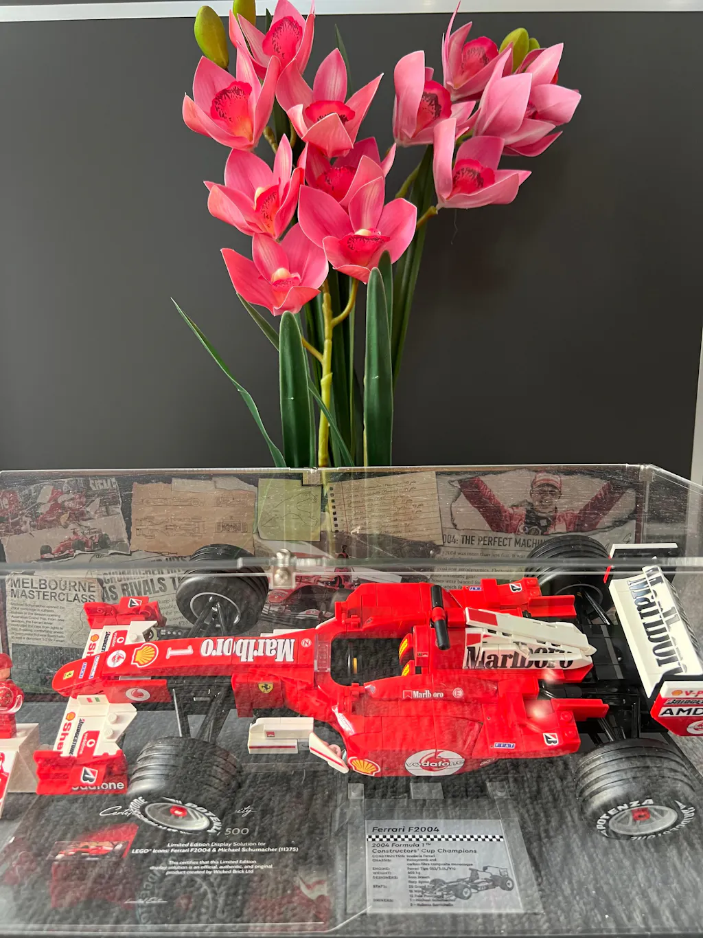 Limited Edition Display Case for LEGO® Icons: Ferrari F2004 & Michael Schumacher (11375)