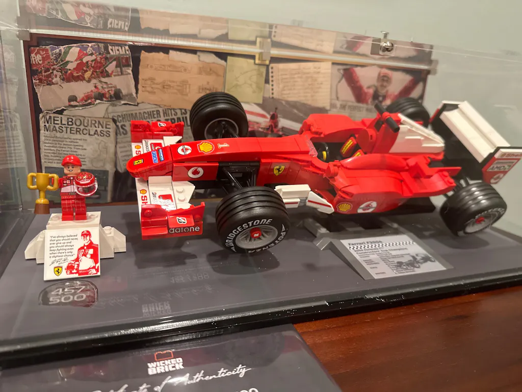 Limited Edition Display Case for LEGO® Icons: Ferrari F2004 & Michael Schumacher (11375)