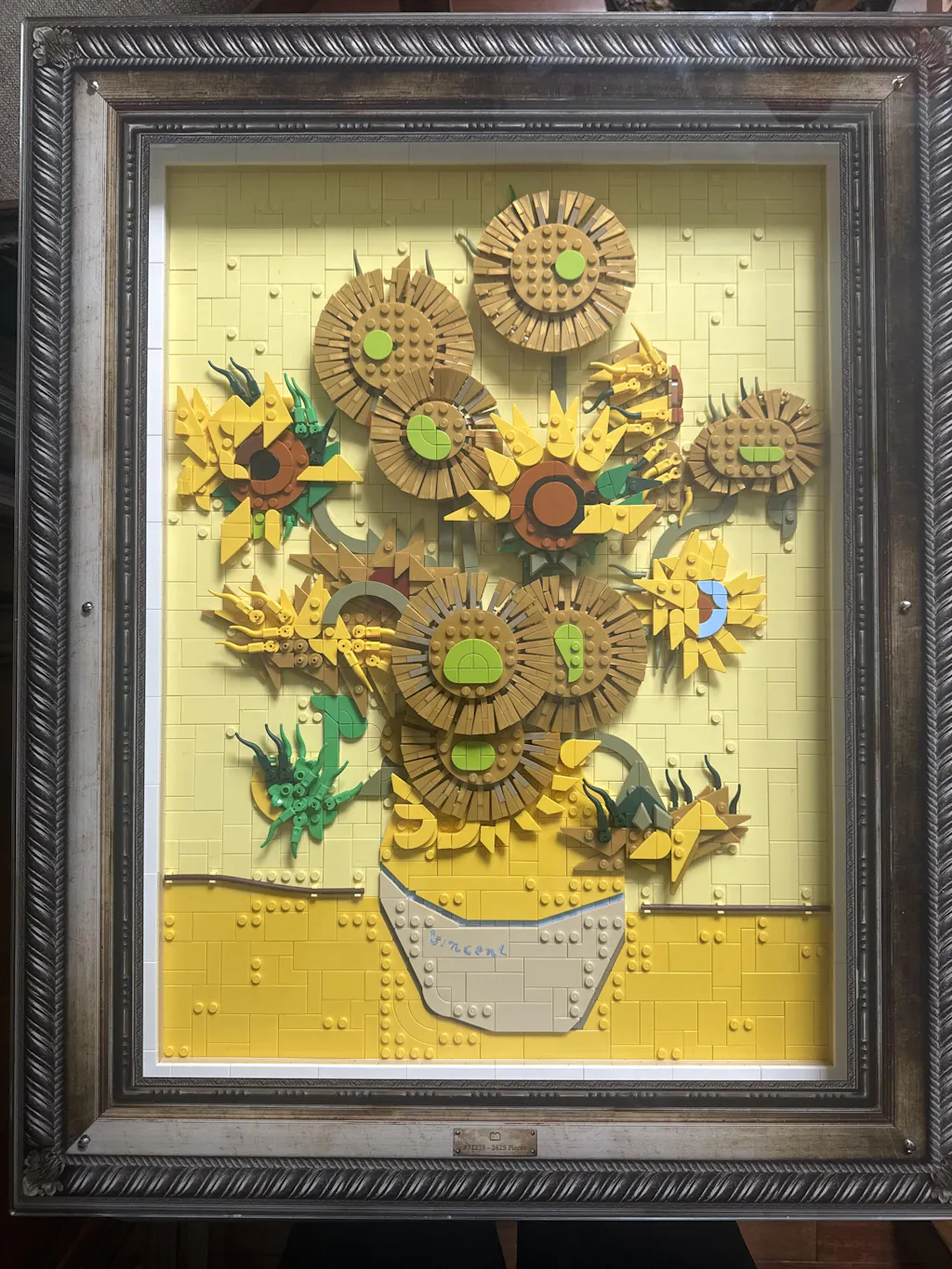 Wall Mounted Display Case for LEGO® Art: Vincent van Gogh - Sunflowers (31215)