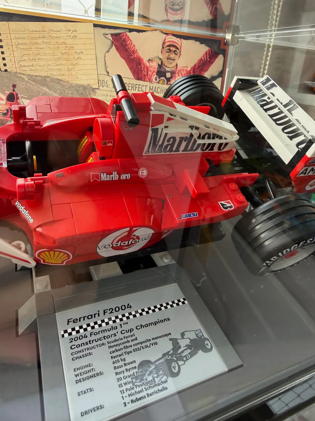 Limited Edition Display Case for LEGO® Icons: Ferrari F2004 & Michael Schumacher (11375)