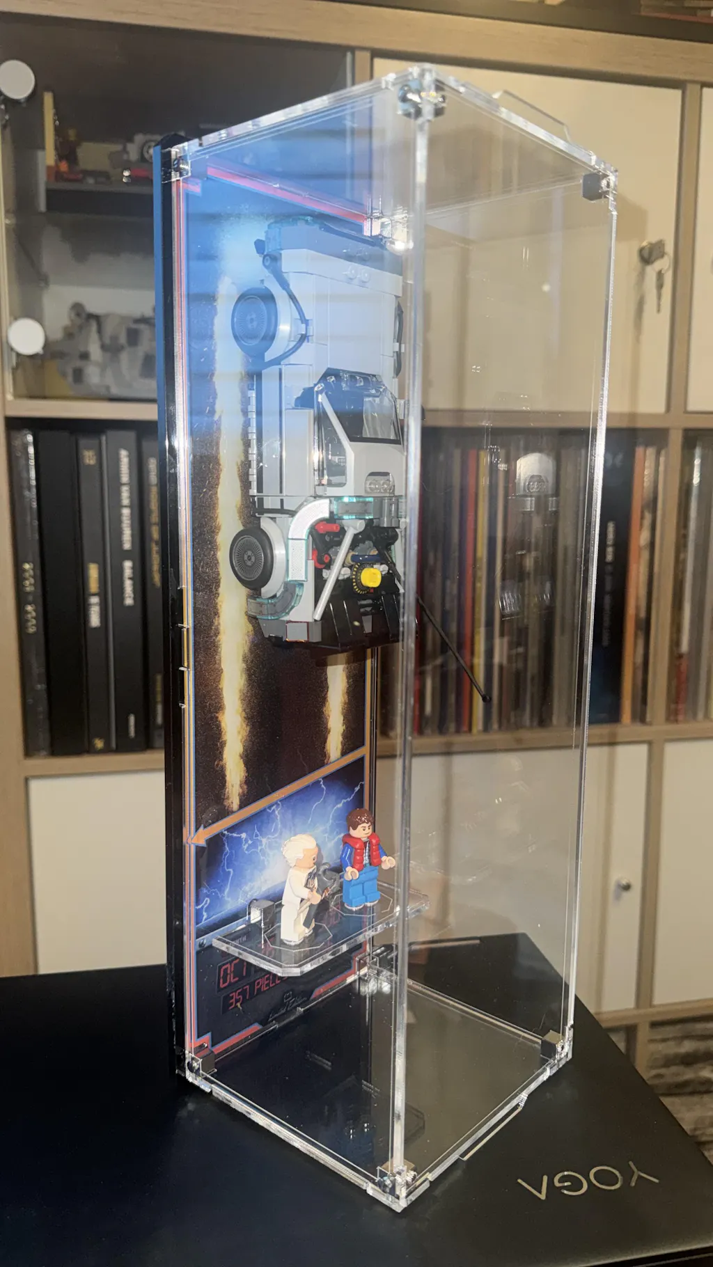 Limited Edition Wall Mounted Display Case for LEGO® Speed Champions: Time Machine from Back to the Future (77256)
