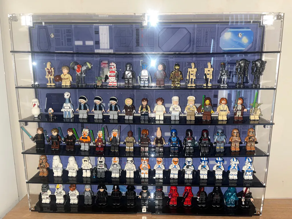 Star Wars Themed Wall Mounted Tiered Display Cases for LEGO® Minifigures