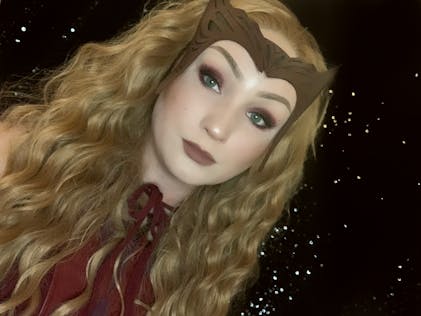 Scarlet Witch Wanda Maximoff Golden Blonde Curly Lace Front