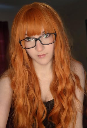 Ginger Wavy Synthetic Hair Wig NS251