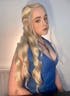 Wavy Pastel Ash Blonde Lace Front Synthetic Wig LF101