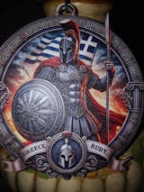 Ornament Custom Name Greece Warrior, Home Decor Gift For Greece Lovers