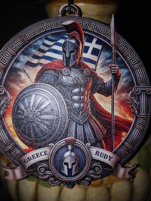 Ornament Custom Name Greece Warrior, Home Decor Gift For Greece Lovers