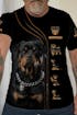 Personalized Rottweiler Portrait T Shirt Gift For Dog Lovers