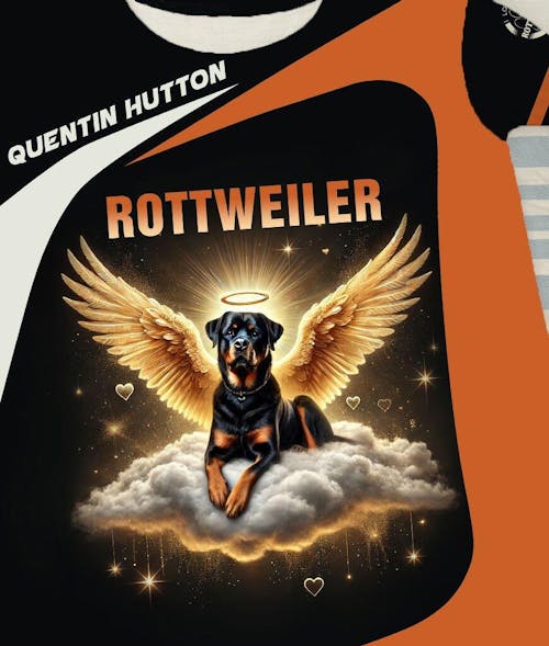 Custom Rottweiler Angel T-Shirt Personalized Name Gift For Dog Lovers