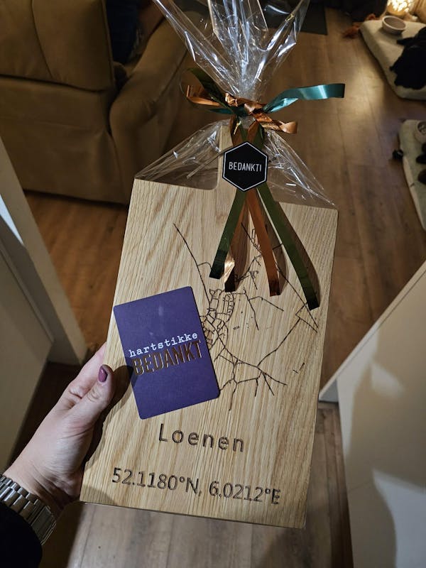 Stadskaart op borrelplank