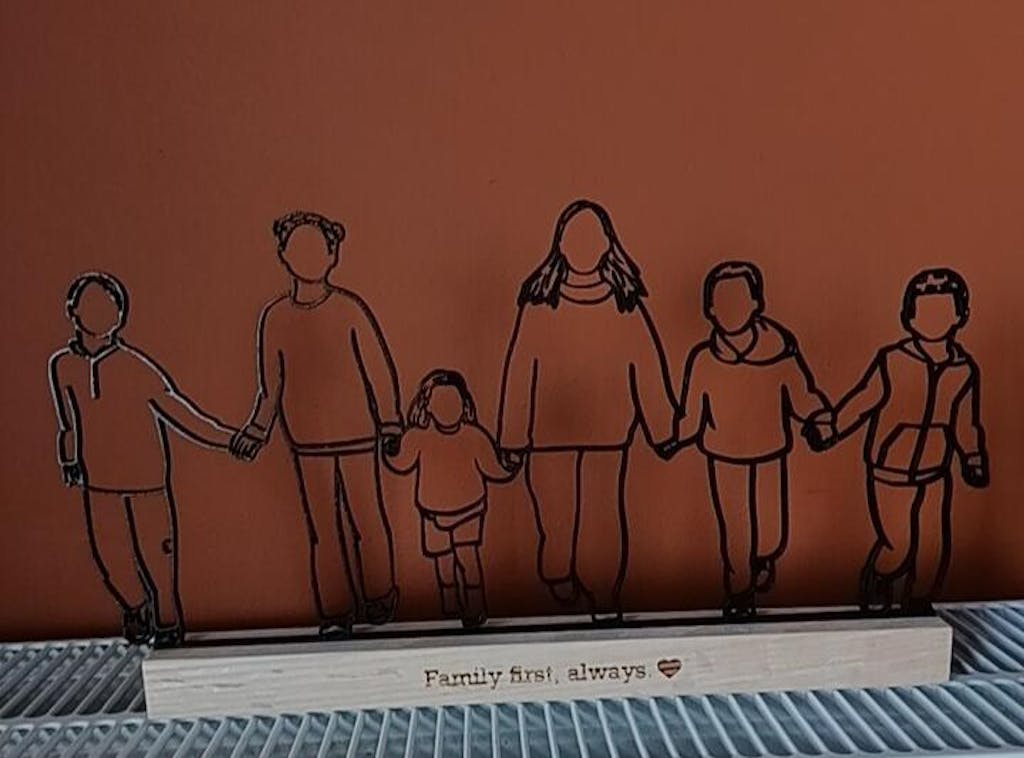 Lijntekening met houder