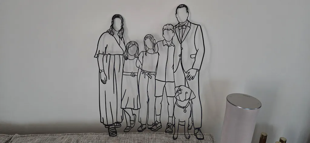 Unieke Uitgesneden Lijntekening van Hout - Persoonlijk Cadeau van Foto