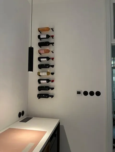 Wijnrek Wijnwand - Mat zwart