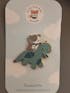 Cat and Dragon Knight Enamel Pin (Blue Dragon Variant)