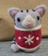 Needle Felting Kit: Christmas Sweater Cat Ornament (Grey Tabby) - DIY Felting Kit