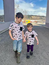 Children's Boxy Pocket Tee - Motorcycle