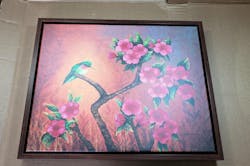 Hummingbird Sunset Canvas Print, Framed