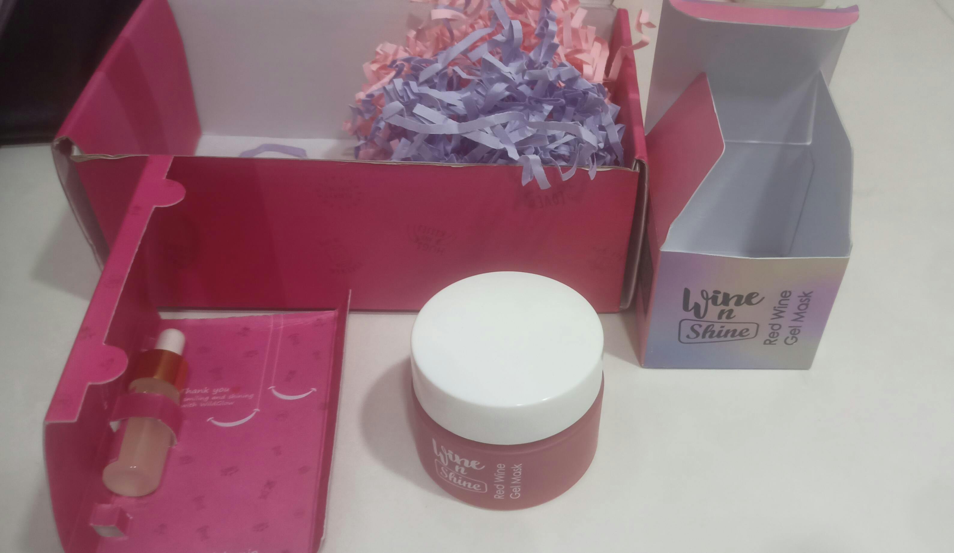 Wildglow Red Wine Gel Mask India's First Parisbased Ingredients Mask50ml