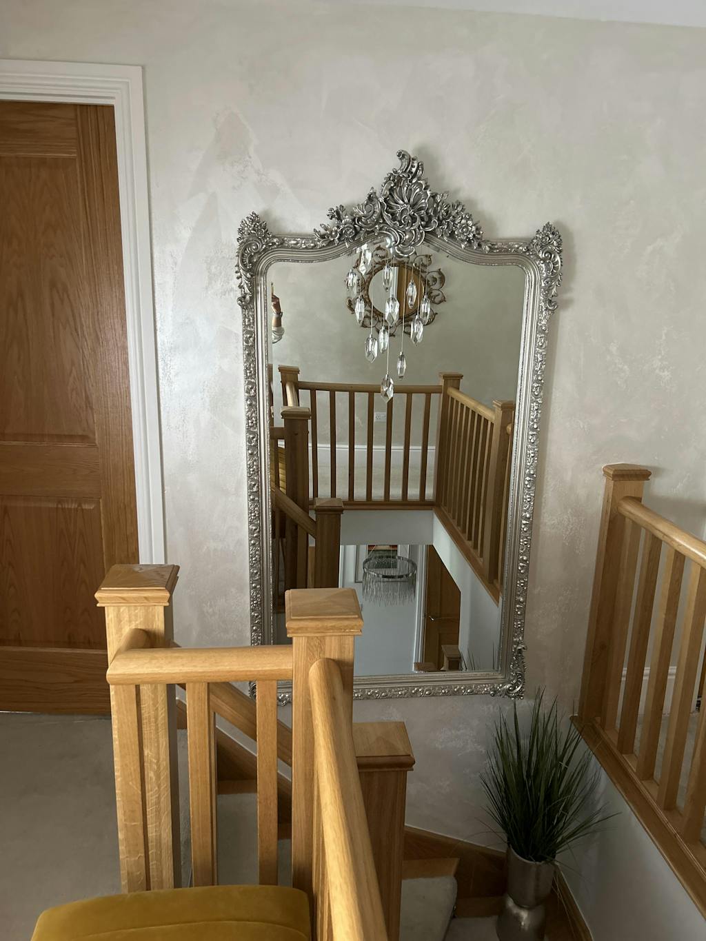 Silver Arched Ornate Full Length Mirror 185cm x 100cm Francesca