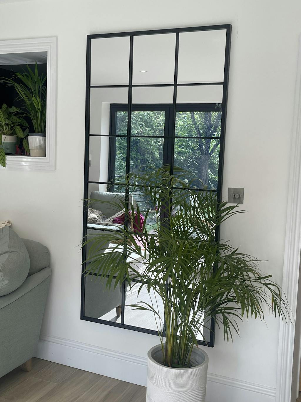 Black Industrial Full Length Metal Window Mirror 72" x 36" Brooklyn