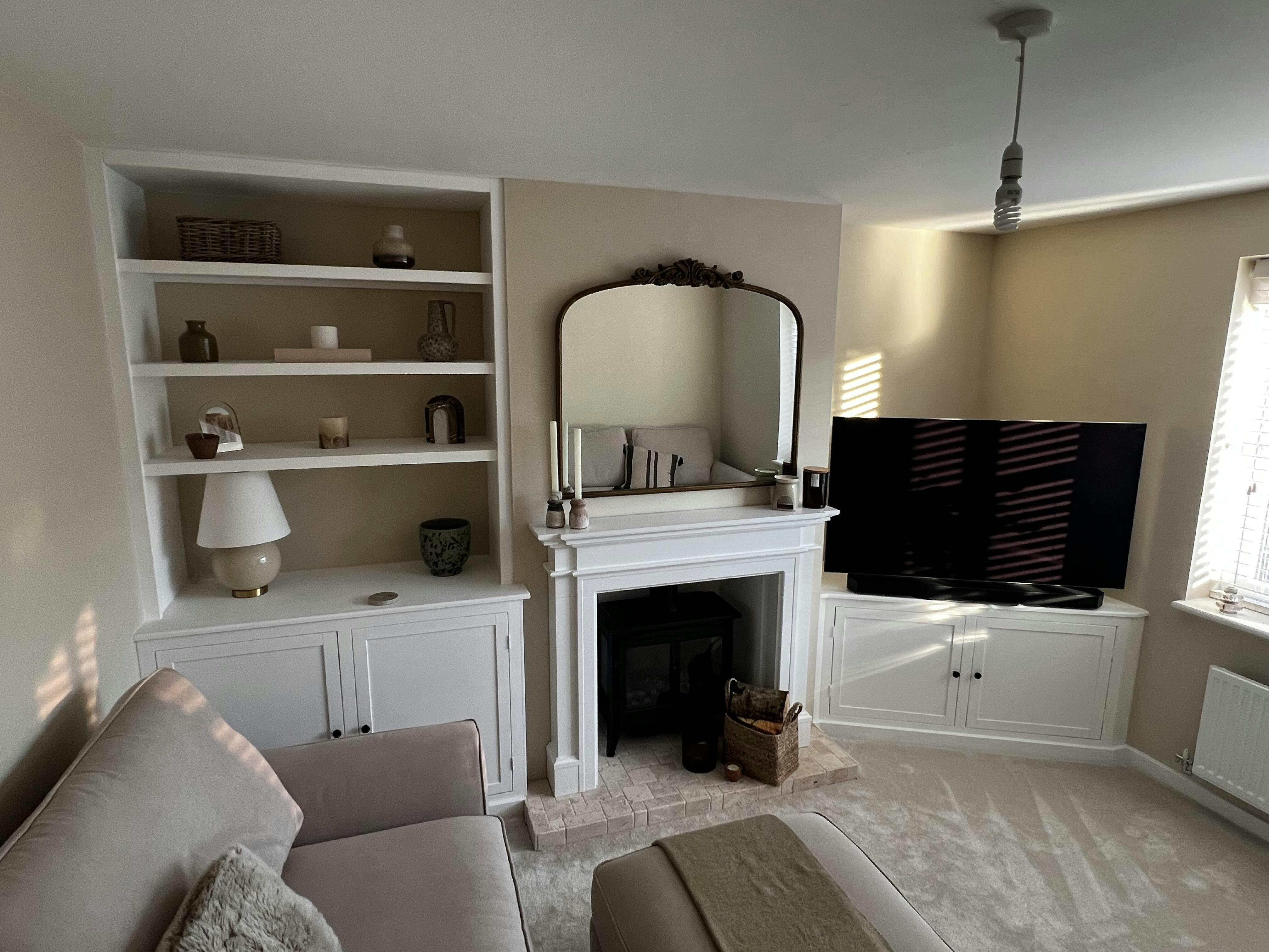 Gold Arched Metal Overmantle Mirror 100cm x 87cm Amelia