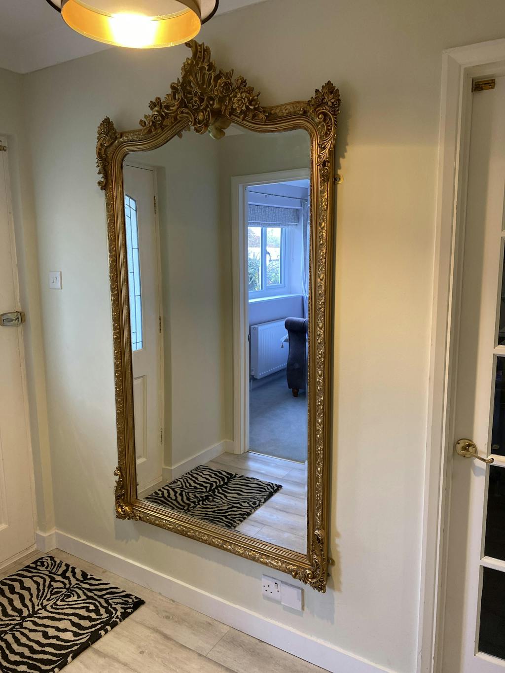 Gold Arched Ornate Full Length Mirror 185cm x 100cm Francesca