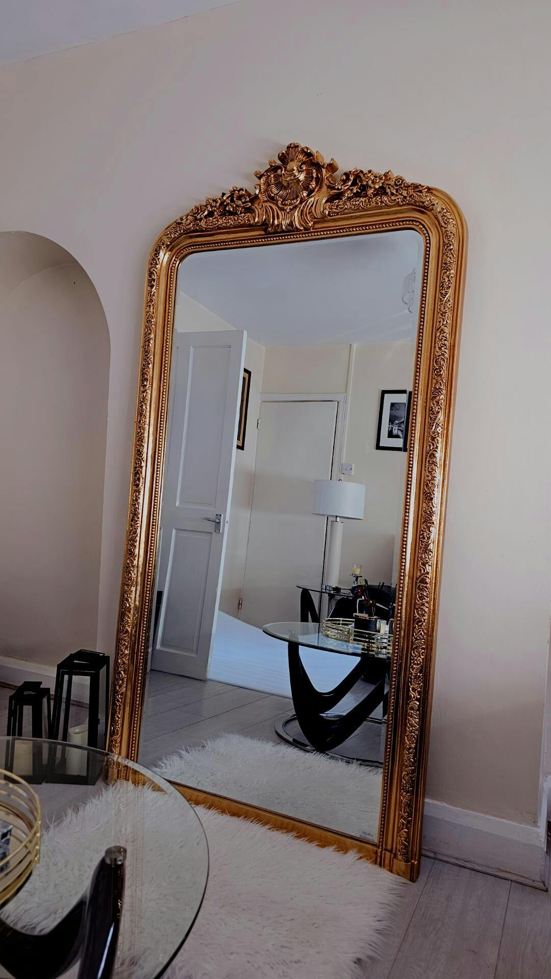 Full Length Gold Ornate Mirror 196cm x 100cm - Kensington