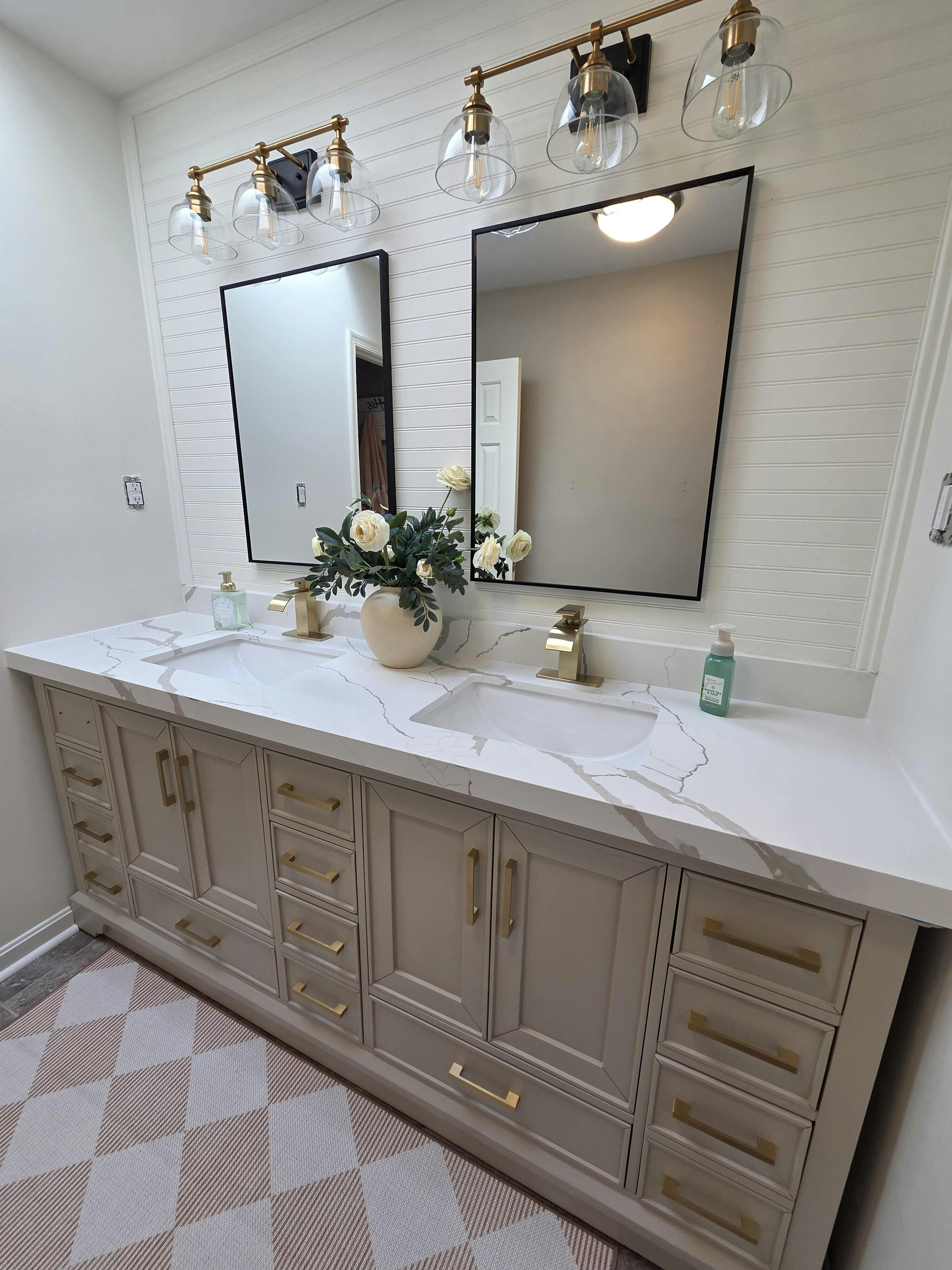 Elizabeth Teak Wood 84 in. W x 22 in. D Double Sink Bathroom
