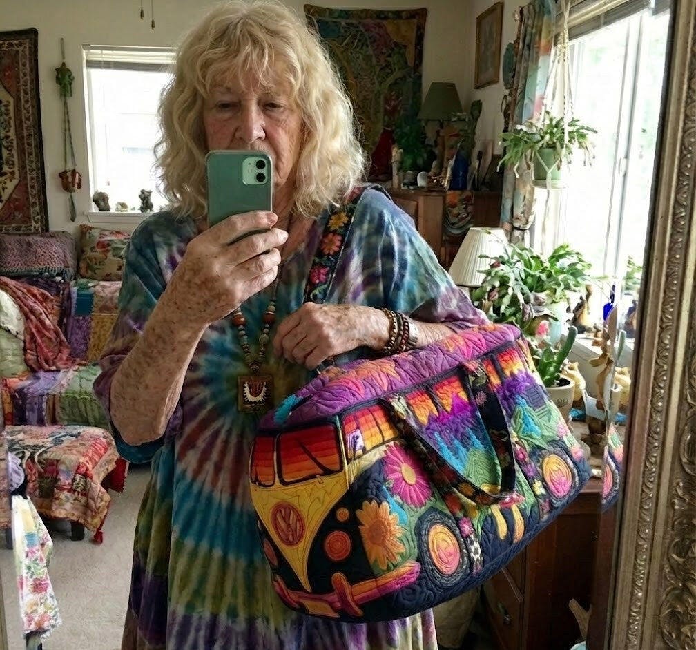Hippie Van Quilted Duffle Bag GFTOMA3268 – Willow Quilt