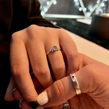 Moss agate ring green moss agate ring engagement ring white gold