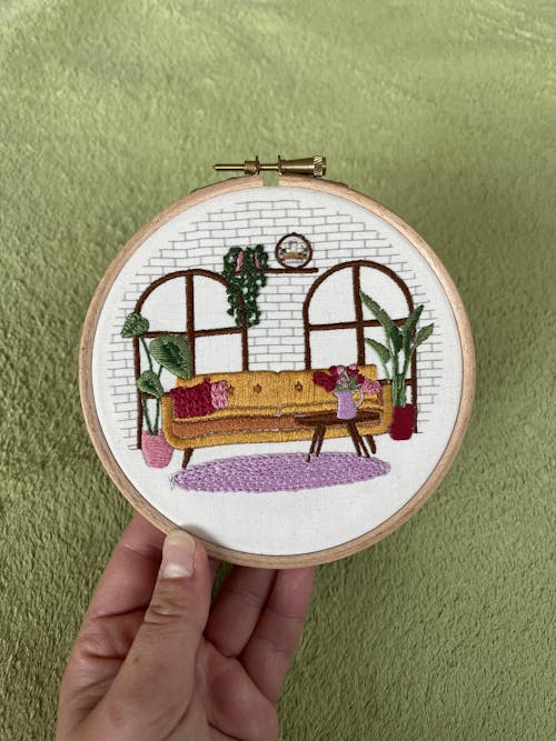 Yellow Sofa Embroidery Kit