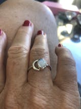Crescent Moonstone Ring