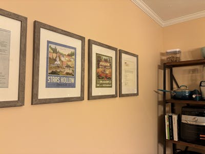 Stars Hollow Vintage Travel Poster (Blue)