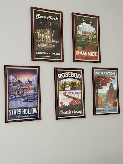 Rosebud Motel Elmdale County Retro Vintage Travel Poster