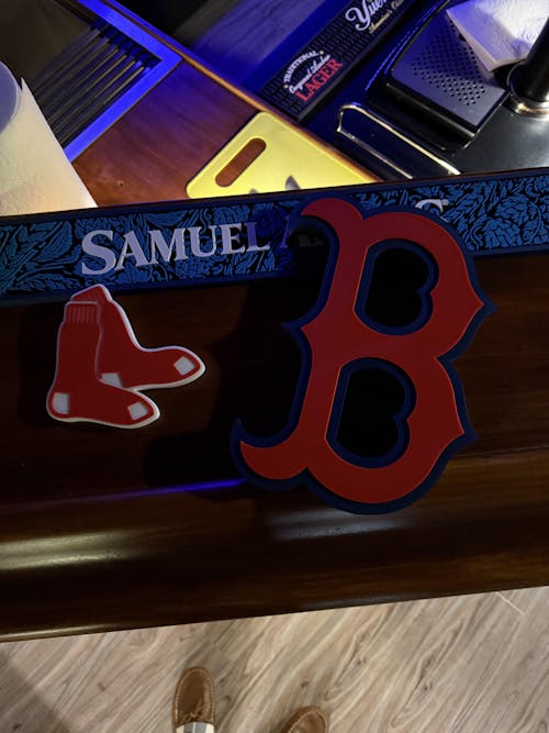 Boston Red Sox Jumbo 11.8 in tall 3D printed Logo Sign Wall Desk Shelf Art