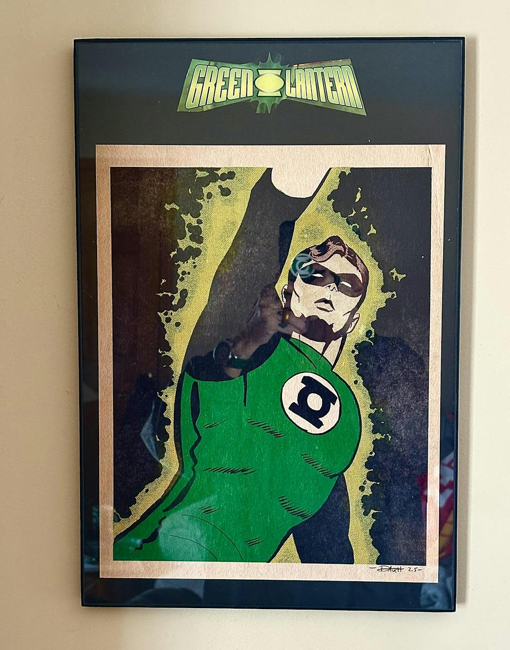 Green Lantern 3D printed Logo Sign Wall Desk Shelf Art