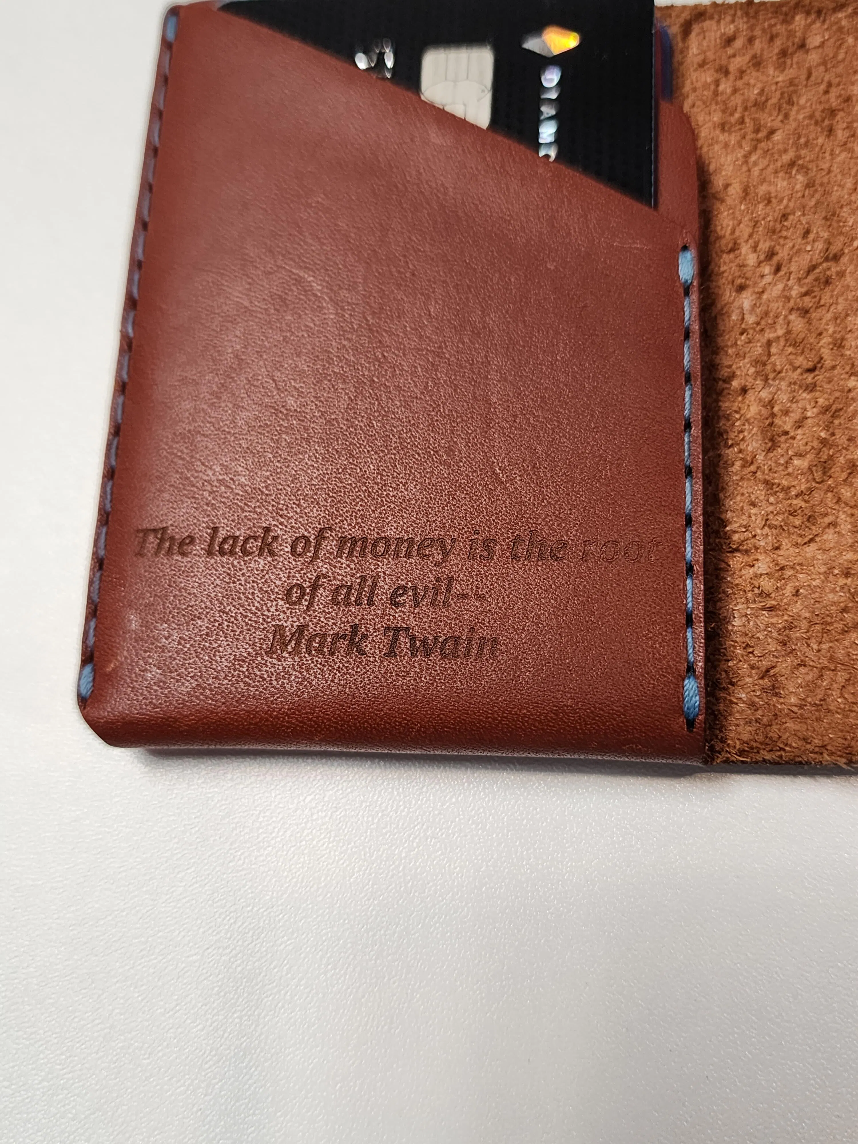 Wave Mini Wallet in Whisky